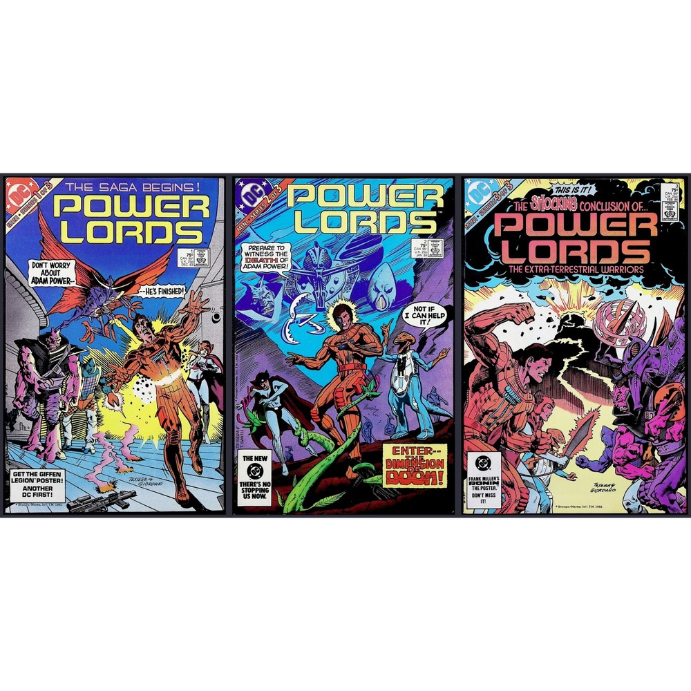 Power Lords #1 2 3 Complete Limited Series Mark Texeira DC Comics 1983 Lot